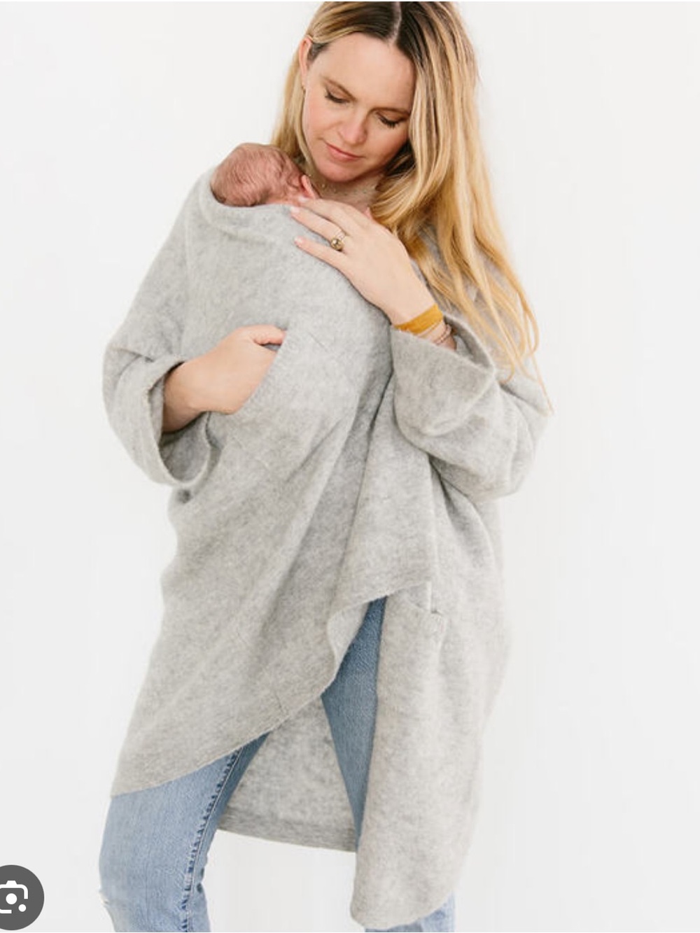 STORQ Mama + BB Nursing Cardigan in Heather Gray - XS/S